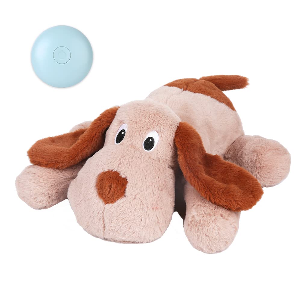 WEOK juguete con latido para cachorros, vista frontal, compañía suave para la ansiedad