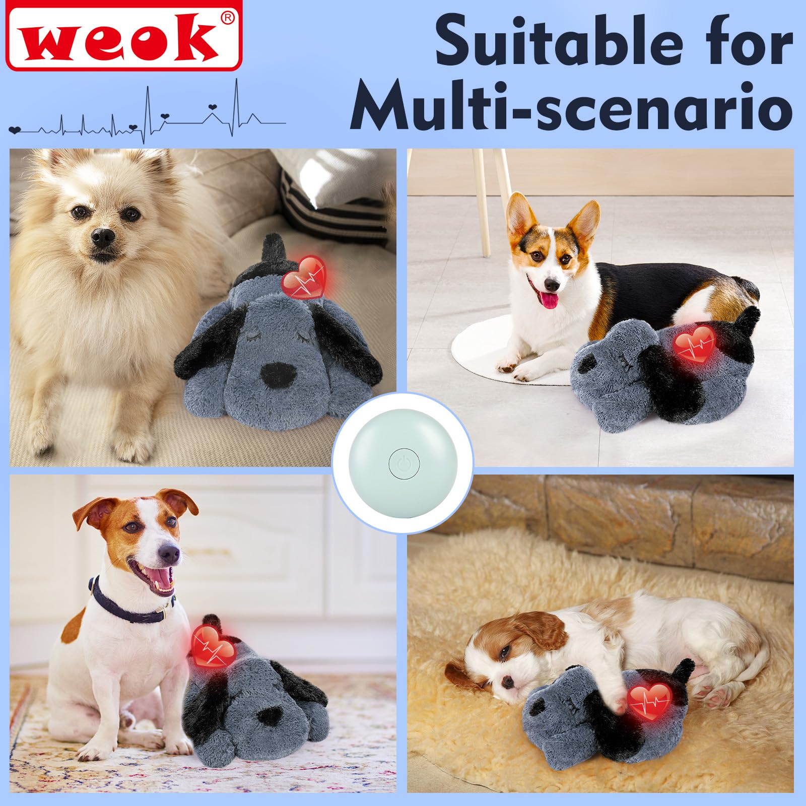WEOK peluche duradero y lavable para uso diario.