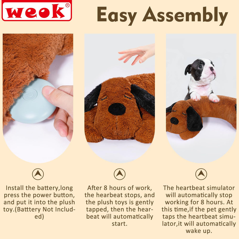 WEOK Puppy Heartbeat Toy, regalo ideal para mascotas que buscan compañía