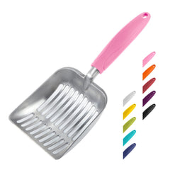 WePet cuchara para arena de gato de aluminio, limpieza rápida.