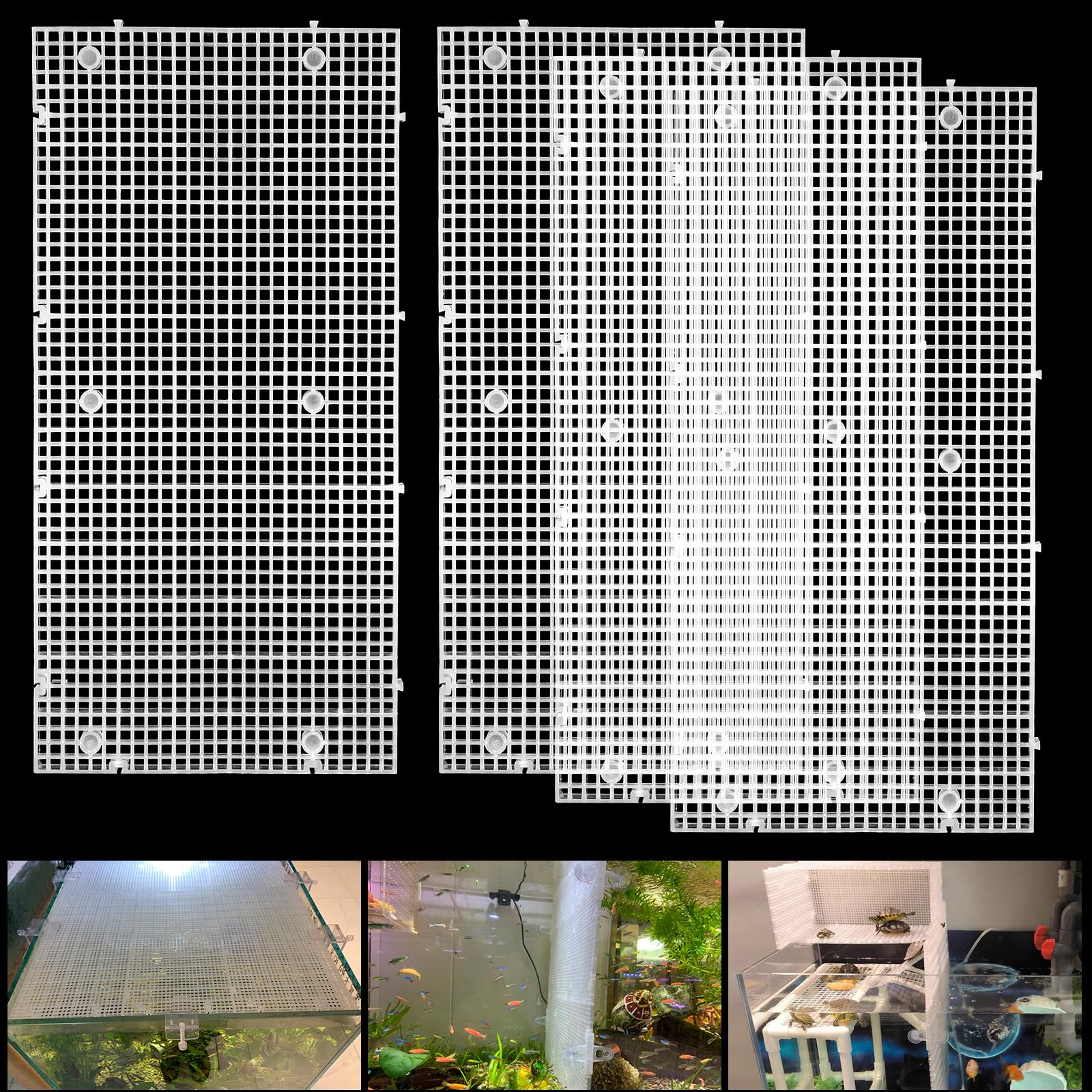Divisor de acuario Weramics ajustable, rejilla plástica para separar peces.