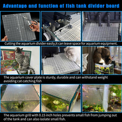 Material duradero de plástico para divisor de acuario Weramics.