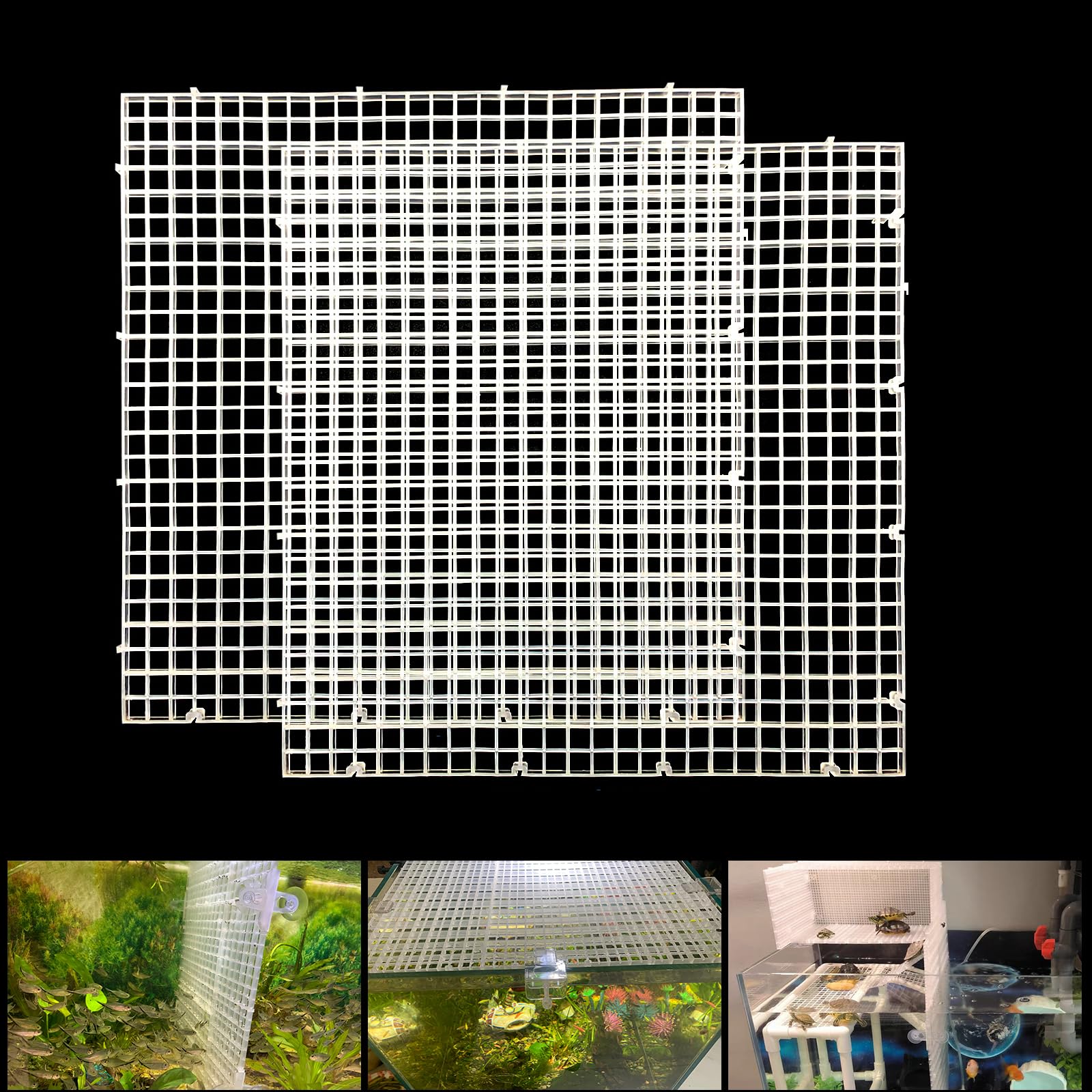 Weramics divisor ajustable para acuario, primera pieza, facilita la organización de peces pequeños.