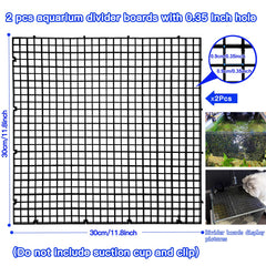Weramics panel divisor ajustable para acuario con encaje para ensamblaje rápido.