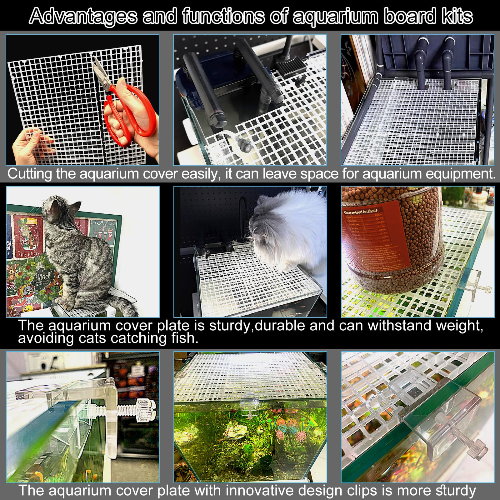 Weramics tapa de acuario recortable para ajuste perfecto