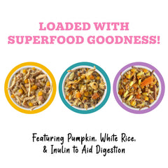 Weruva Arroz Blanco Calabaza Curcuma Jengibre, lata de 170 g, apoyo digestivo natural.
