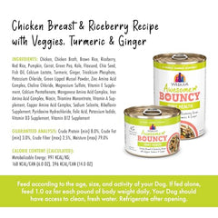 Etiqueta de Weruva Awesome Bouncy con ingredientes naturales para dieta equilibrada
