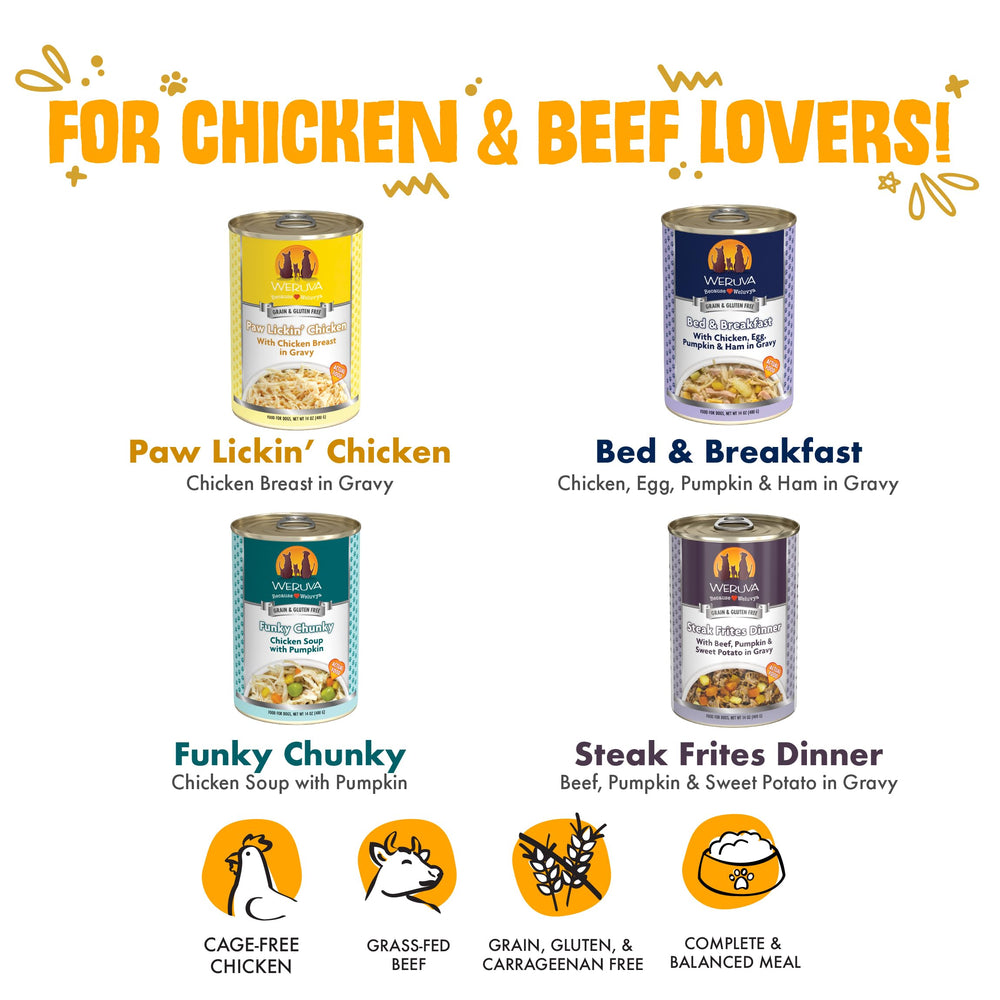 Weruva Baron's Batch Funky Chunky, textura atractiva para la comida diaria
