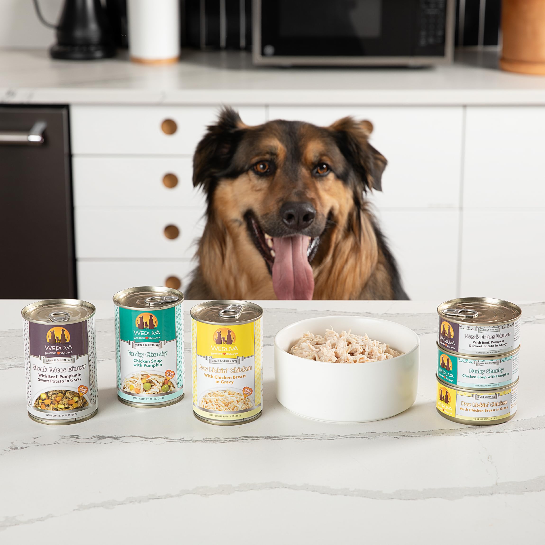 Weruva Baron's Batch Porciones diarias: control de porciones para perros de distintos tamaños.