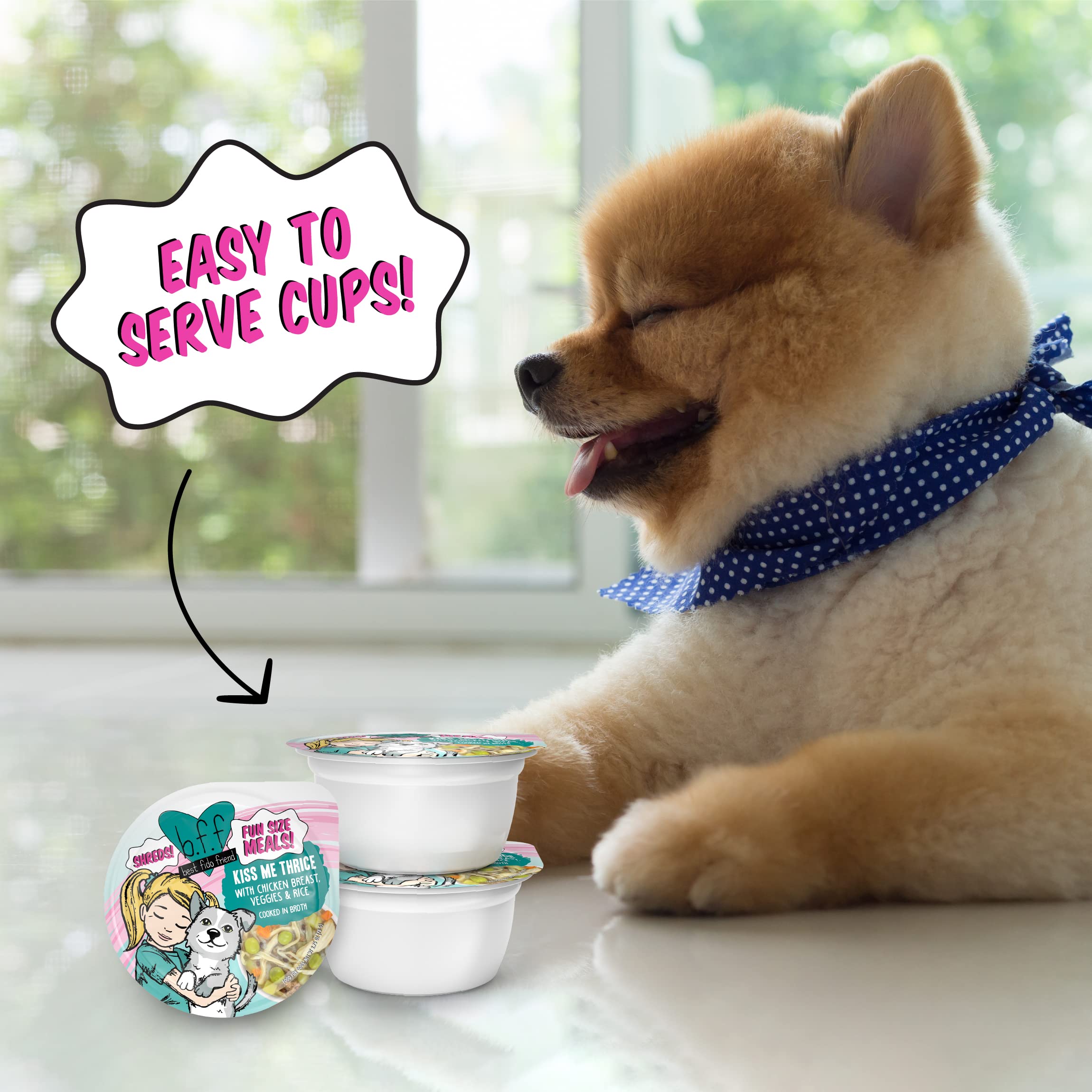Práctico pack de 12 tazas, perfecto para mantener la variedad en la dieta canina.