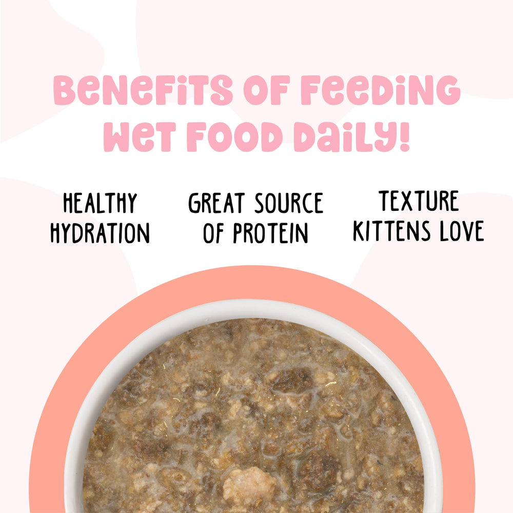Weruva B.F.F. Kitten Cuddle Buds, omega-3 para piel y pelaje saludables.