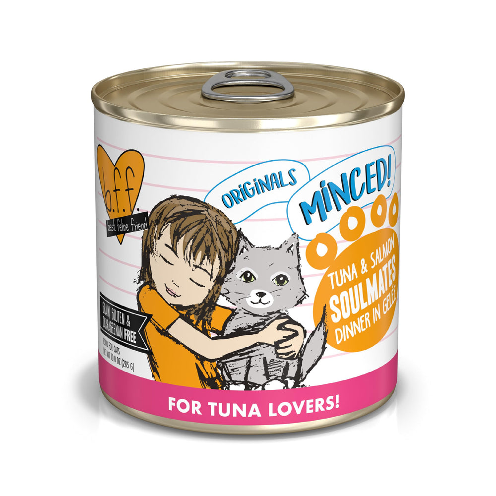 Weruva BFF lata 10oz atún y salmón en gelatina, opción sabrosa para hidratación diaria