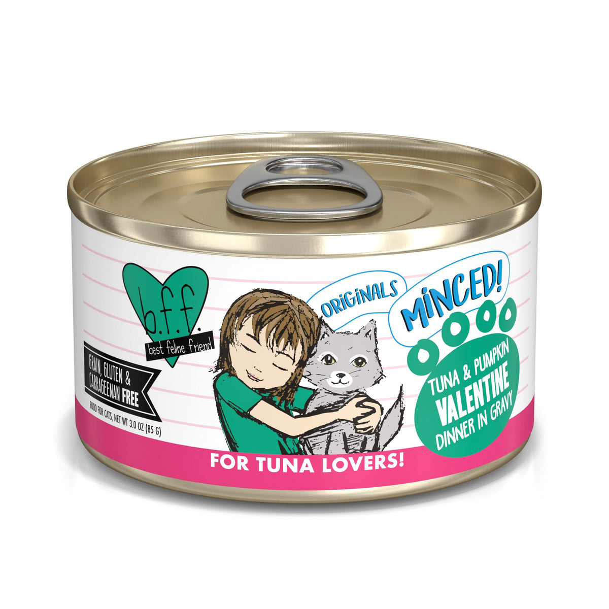 Weruva BFF picado de atún y calabaza en salsa, alta humedad para gatos.