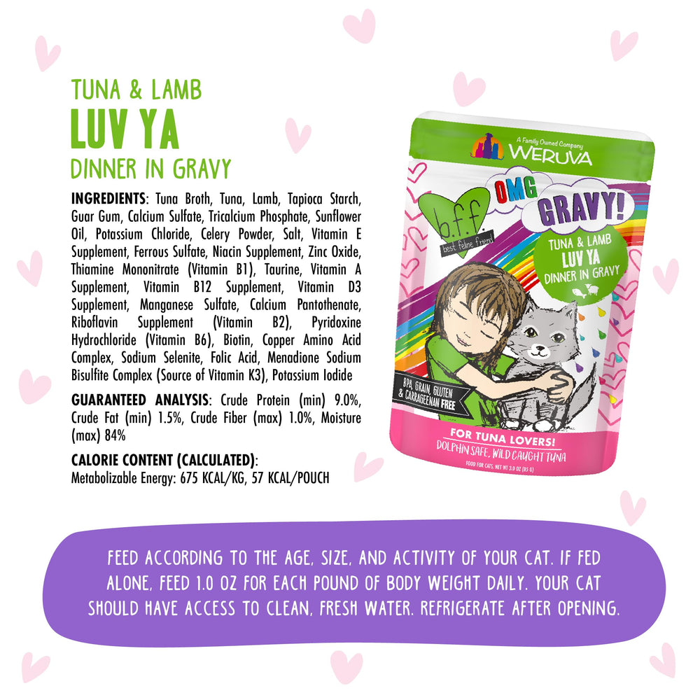 Weruva B.F.F. OMG: sin granos y sin gluten para dietas limpias.