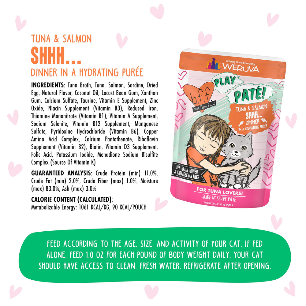 Paté sin gluten de Weruva para gatos, atún y salmón