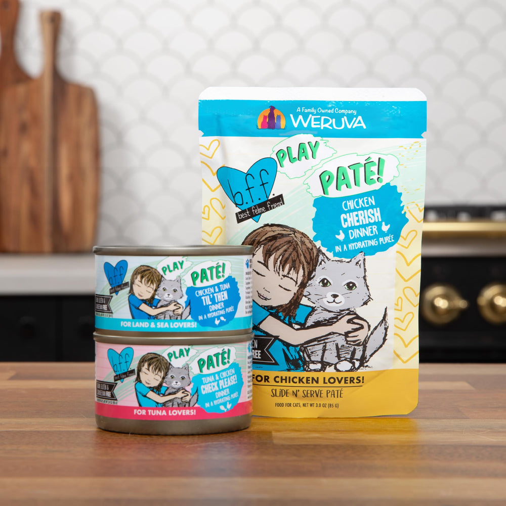 Weruva B.F.F. Play imagen de lata con packaging adecuado para gatos.