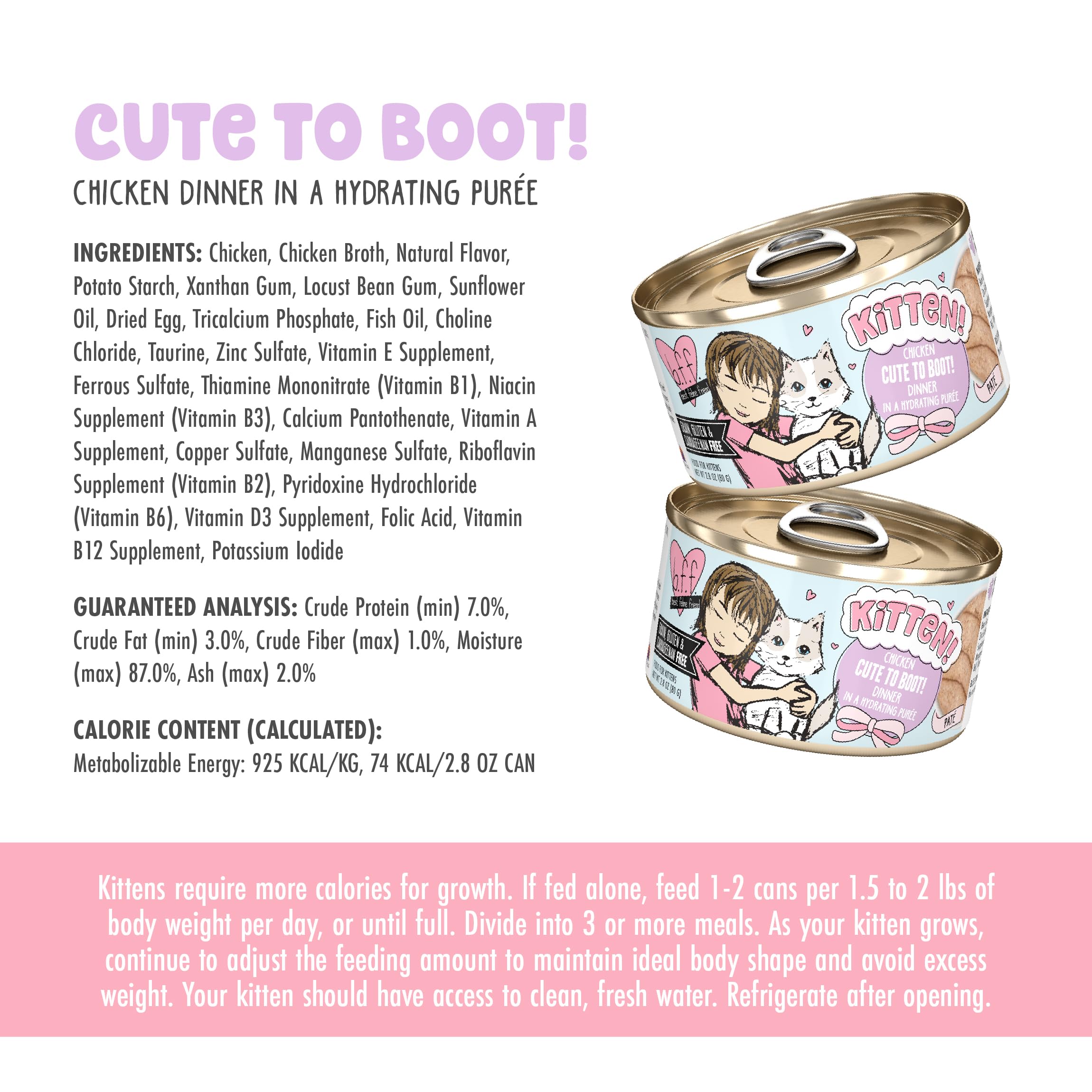 Weruva B.F.F. Kitten proteínas naturales con omega para piel y pelaje