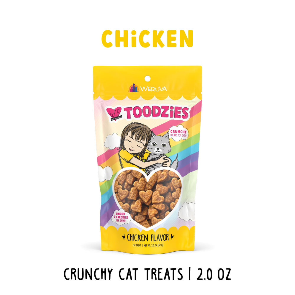 Weruva BFF Toodzies con patata dulce y calabaza, ingredientes saludables.