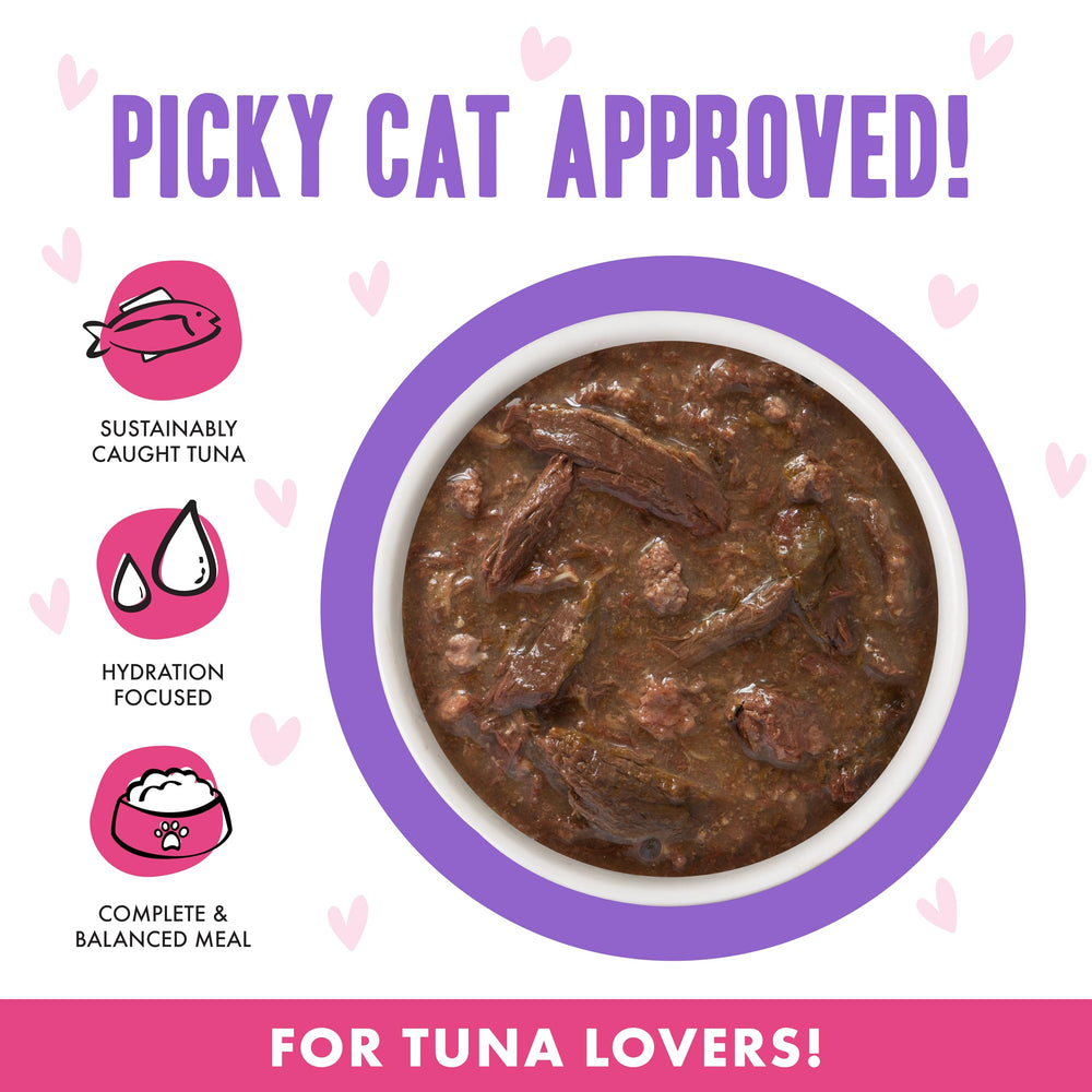 B.F.O.M.G. Baby Cakes en salsa, trozos tiernos de atún y ternera