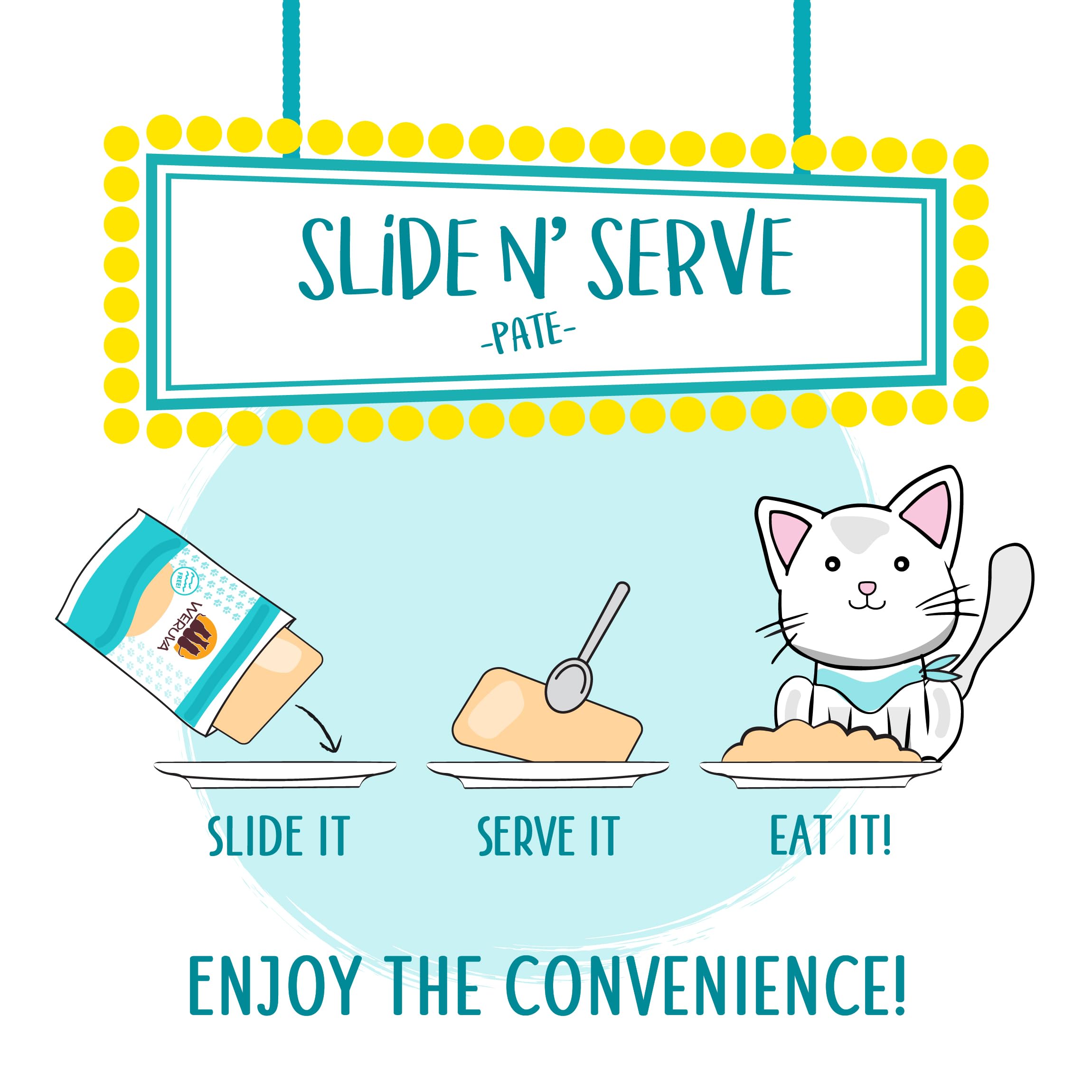 Presentación conveniente para alimentar a tu gato con variedad.
