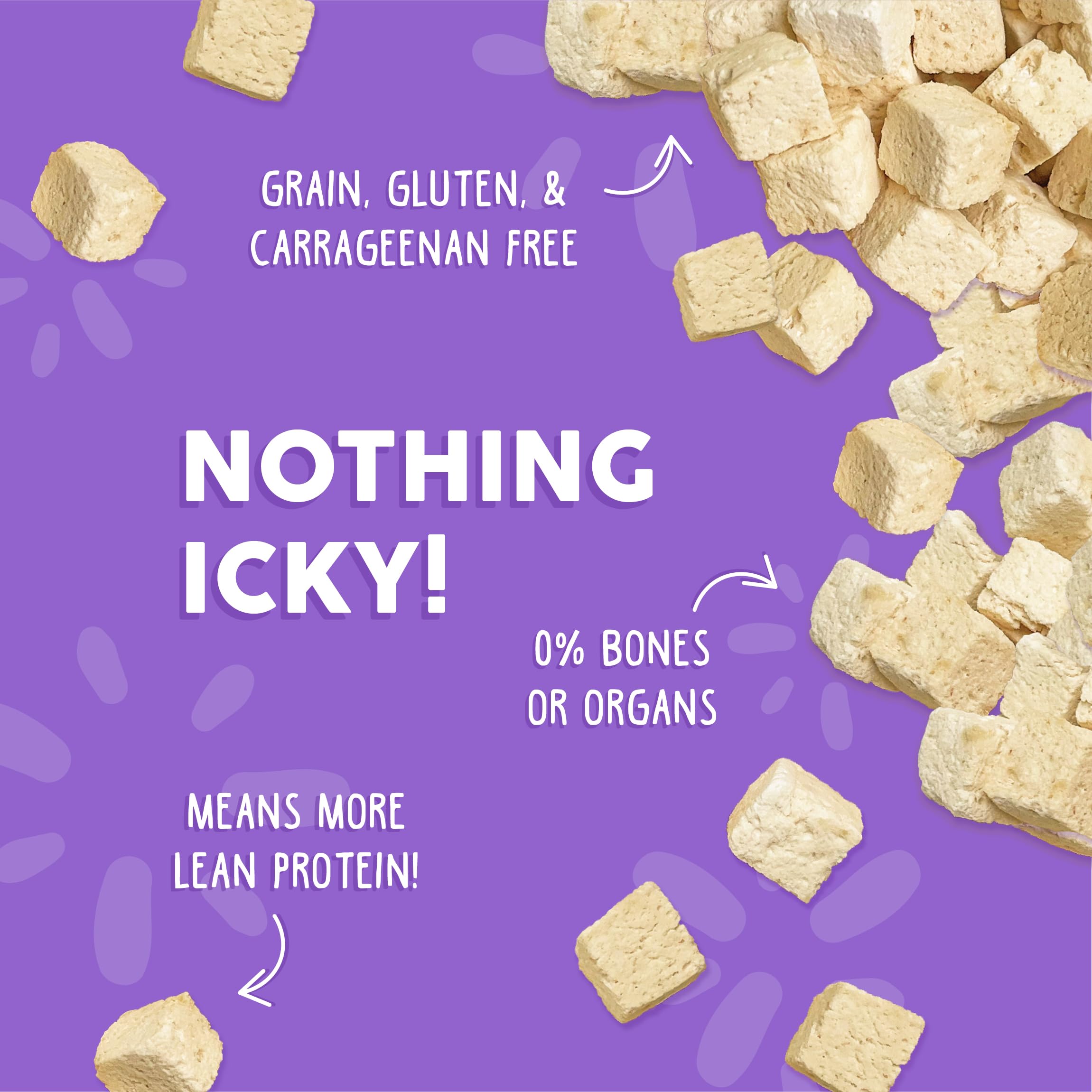 Weruva Cat Freeze Dried Paw Lickin' Chicken, sabor natural para gatos curiosos.