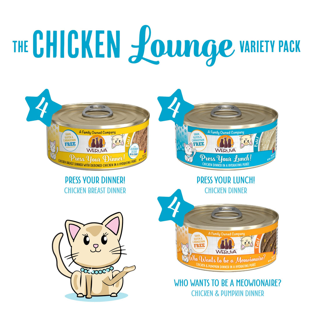Weruva The Chicken Lounge Paté Who Wants to be a Meowionaire: sabor atractivo.