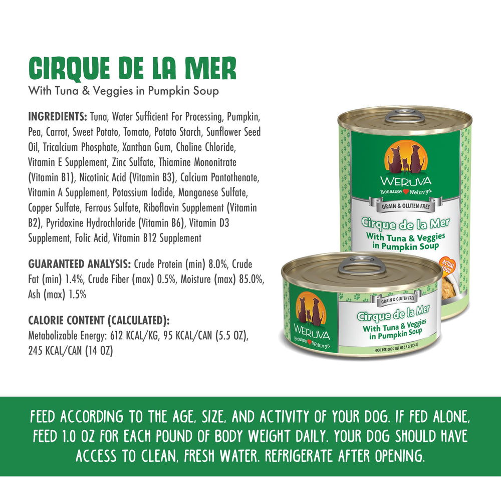 Etiqueta clara de Cirque de la Mer, ingredientes reconocibles para dueños curiosos.