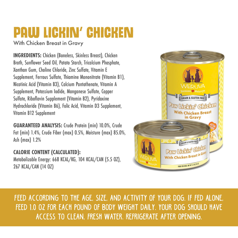 Sin maíz, trigo ni soja en Paw Lickin' Chicken, fórmula simple