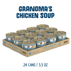 Weruva Classic Cat Food con trozos de pollo deshilachado en caldo