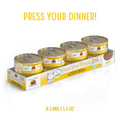 Weruva Classic Cat Paté crema suave de pollo, textura sedosa para comer fácil.