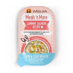 Weruva Jammin' Salmón, taza de 3,5 oz, comida húmeda natural para perros.