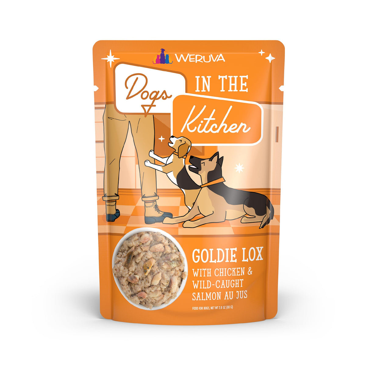Weruva Goldie Lox con pollo desmenuzado, sabor sabroso y fácil de servir