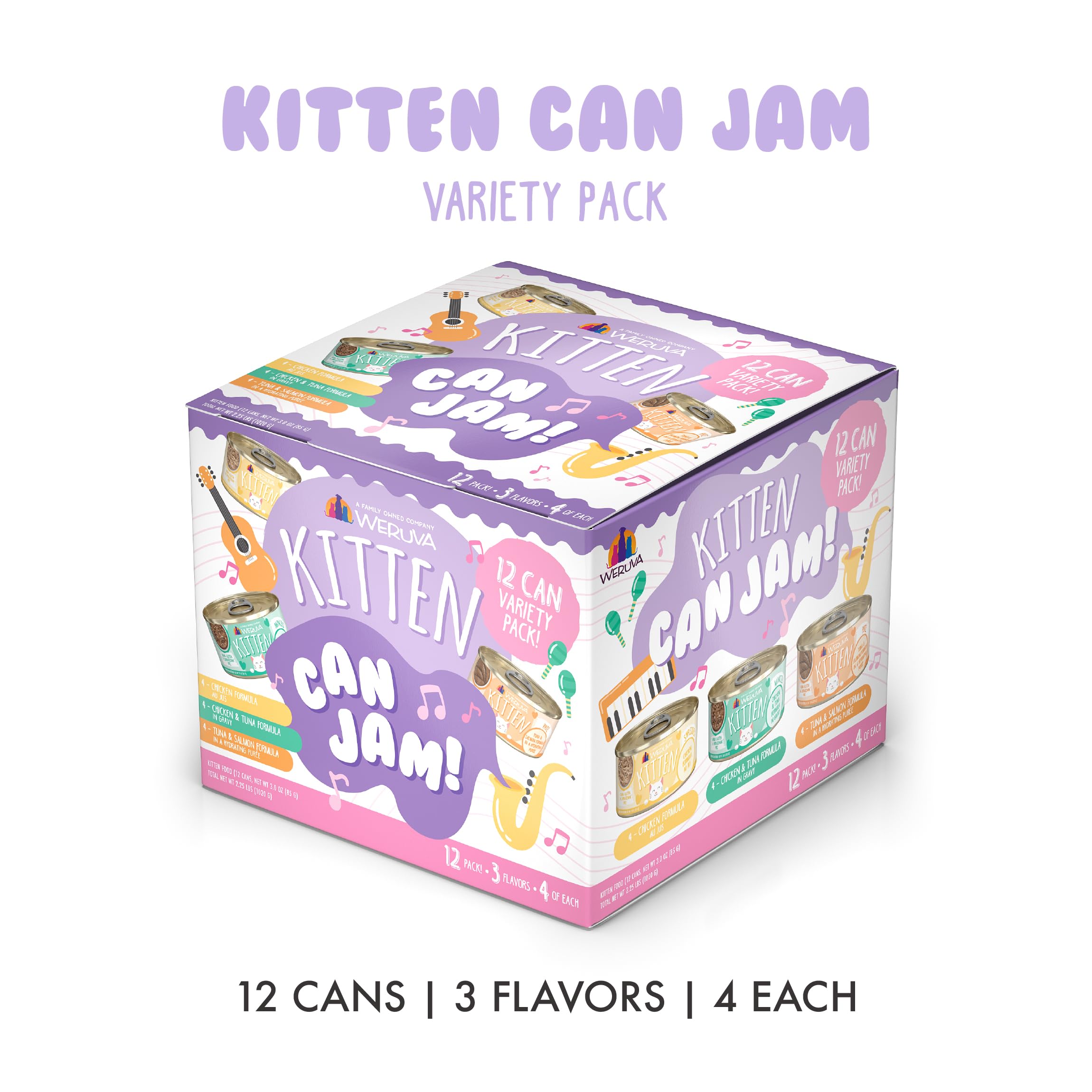 Weruva Kitten Can Jam, pack de sabores, ideal para gatitos curiosos