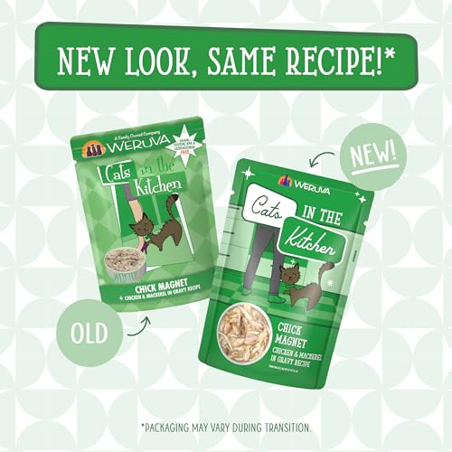 Weruva Gatos en la Cocina caballa en salsa, bolsa 3oz: sabor marino
