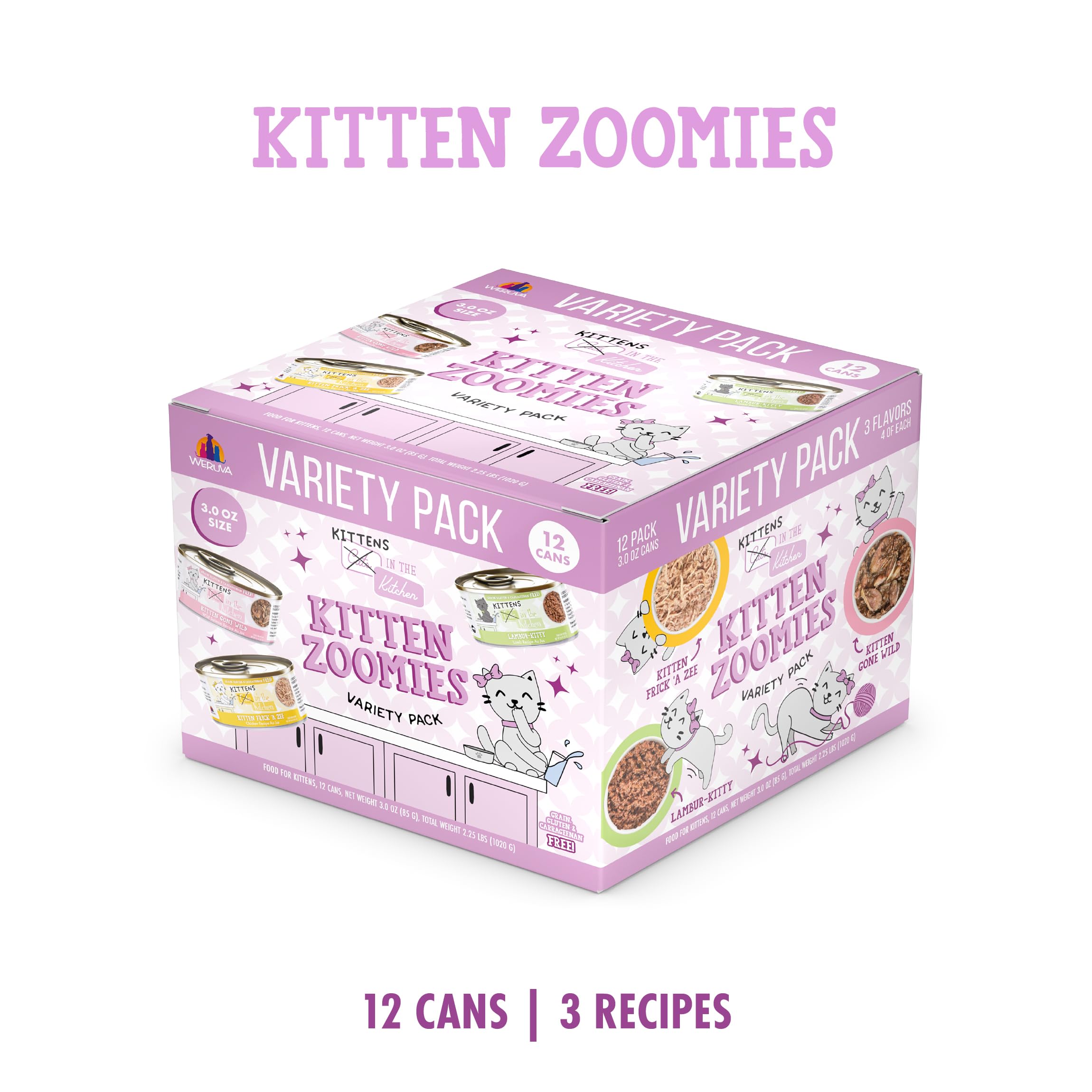 Weruva Gatos en la Cocina: Lambur-kitty, 4 latas para gatitos en crecimiento