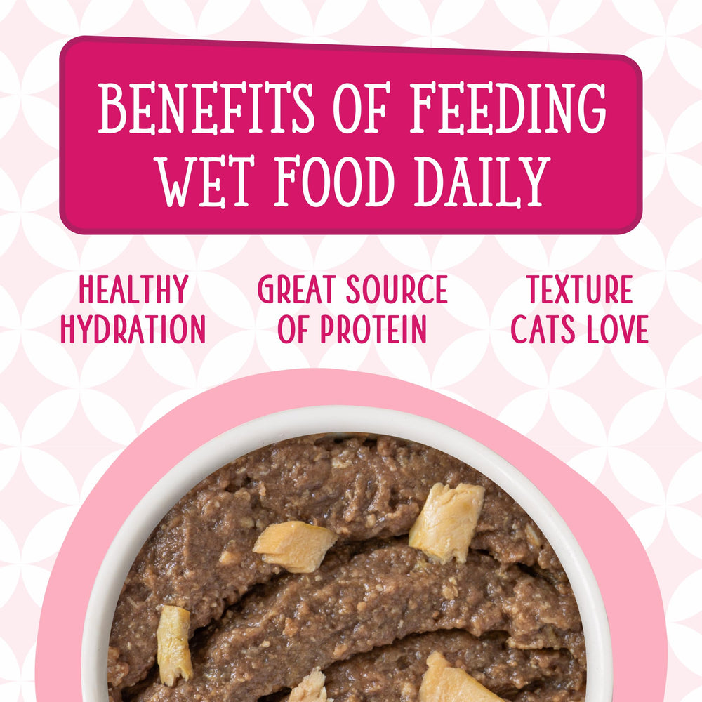 Weruva Karate Kitty Paté res y salmón, proteínas variadas.