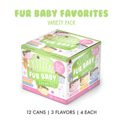 Latas de Weruva Kitten en caja, porciones fáciles para gatitos.
