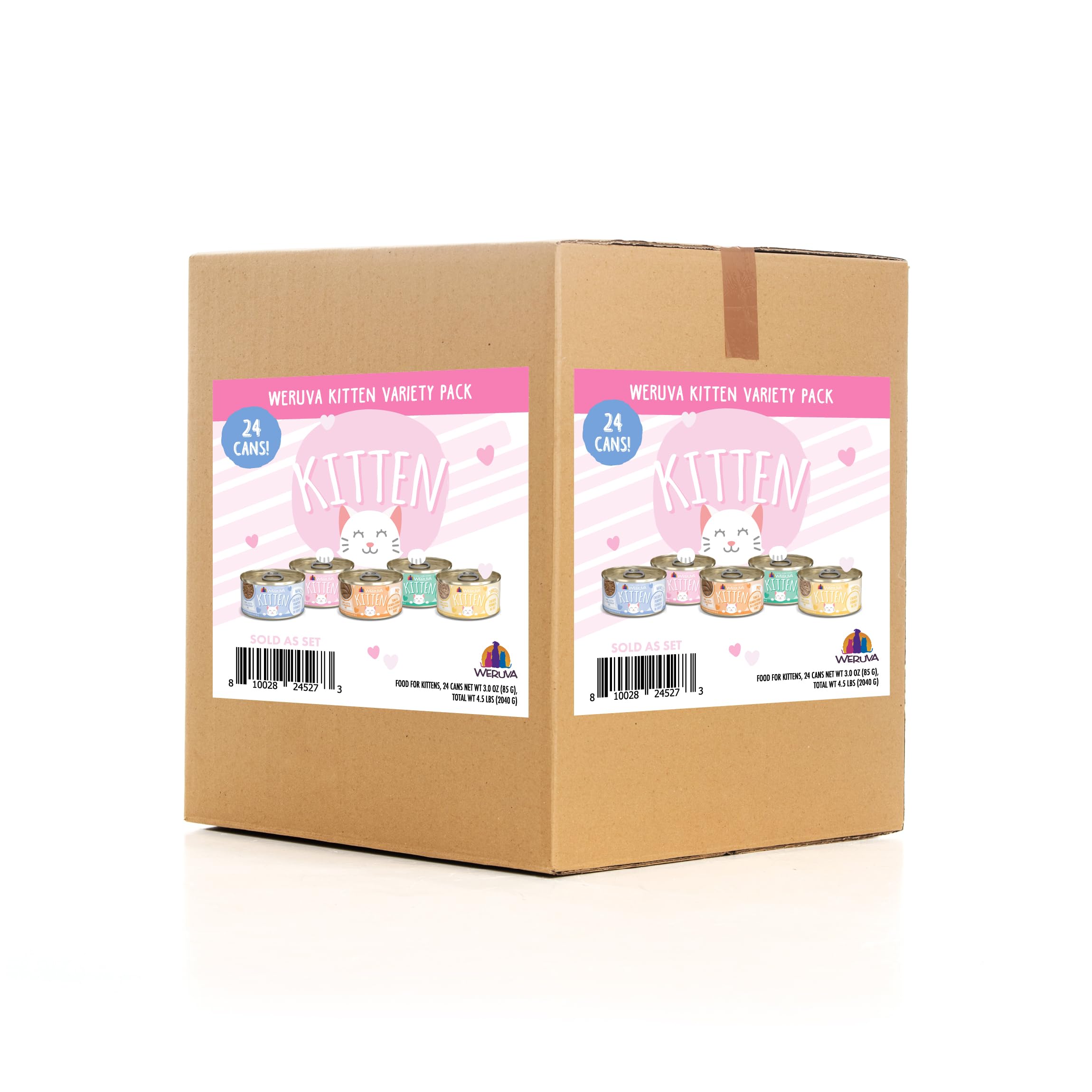 Weruva Kitten variedad latas 3 onzas, nutrición completa para gatitos en crecimiento, apoyo diario.
