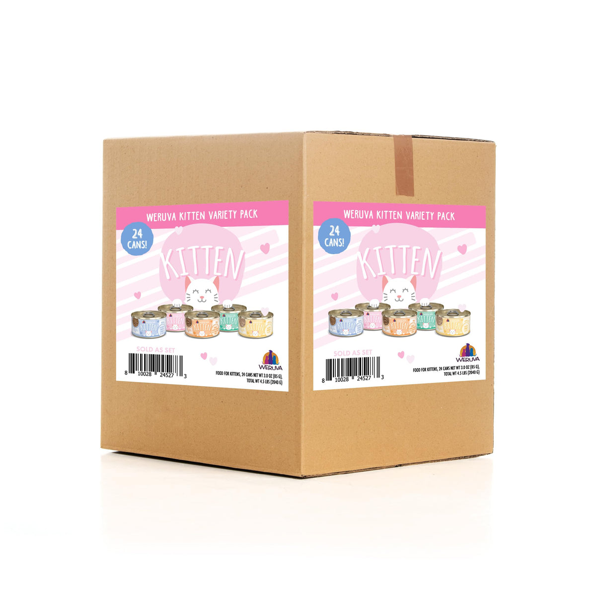 Weruva Kitten variedad latas 3 onzas, nutrición completa para gatitos en crecimiento, apoyo diario.