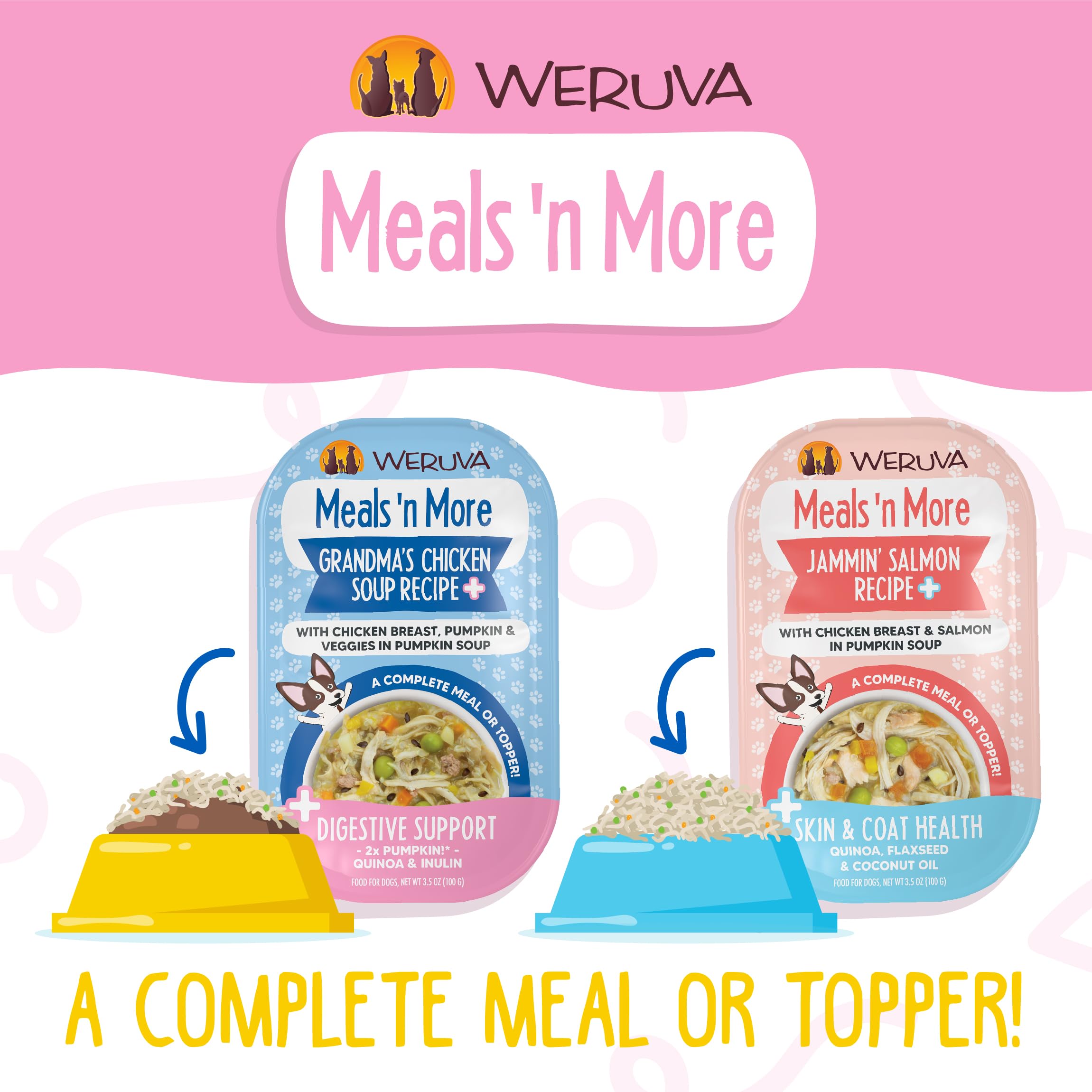 Weruva Meals n More, etiqueta clara transmite confianza.