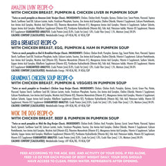 Weruva Meals n More, quinoa visible, textura suave para perros.