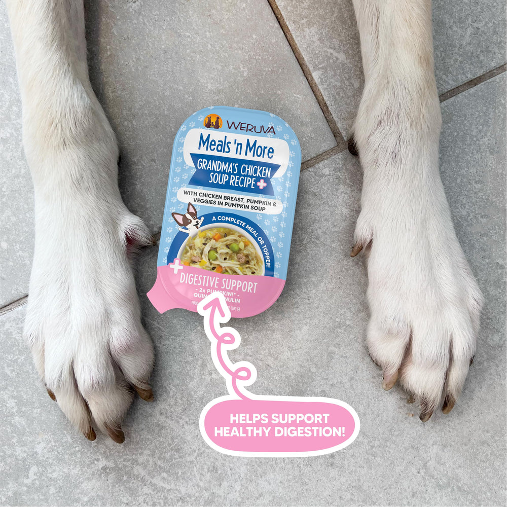 Weruva Meals n More, aporta diversidad de texturas para perros.
