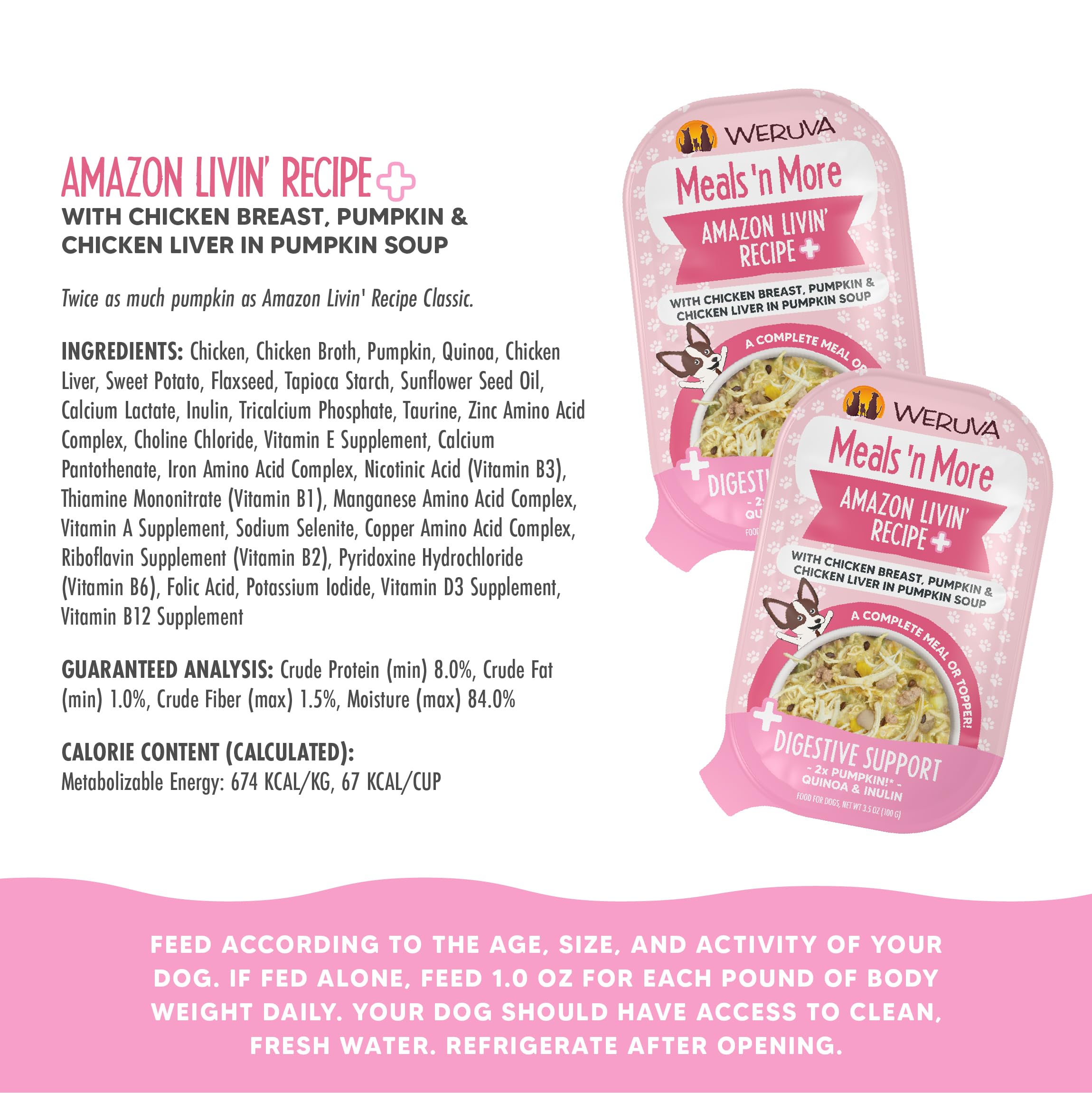Weruva Meals n More Natural, combinación de hígado y calabaza para sabor y nutrición.
