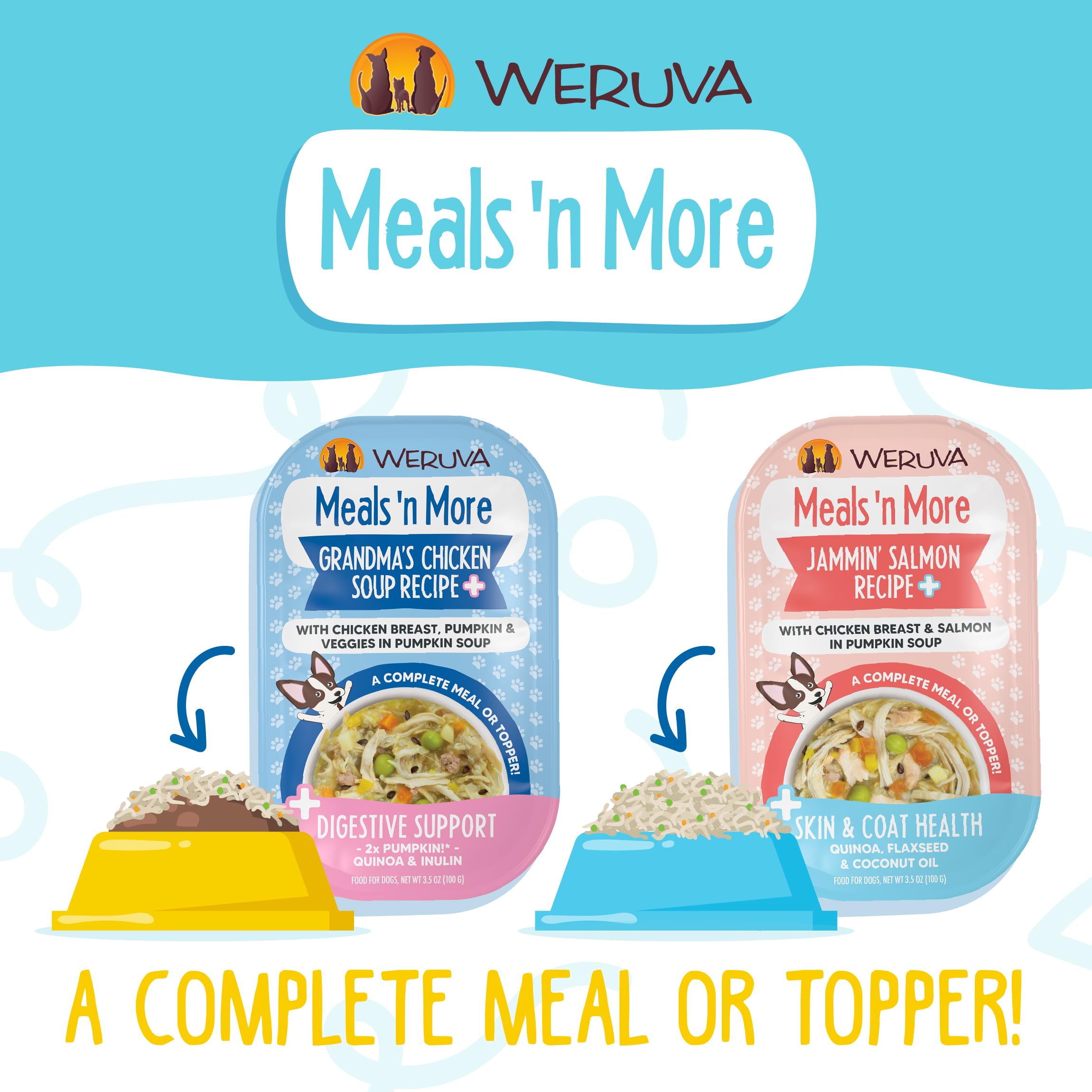 Weruva Meals 'n More Steak Frites Dinner, apto para perros adultos