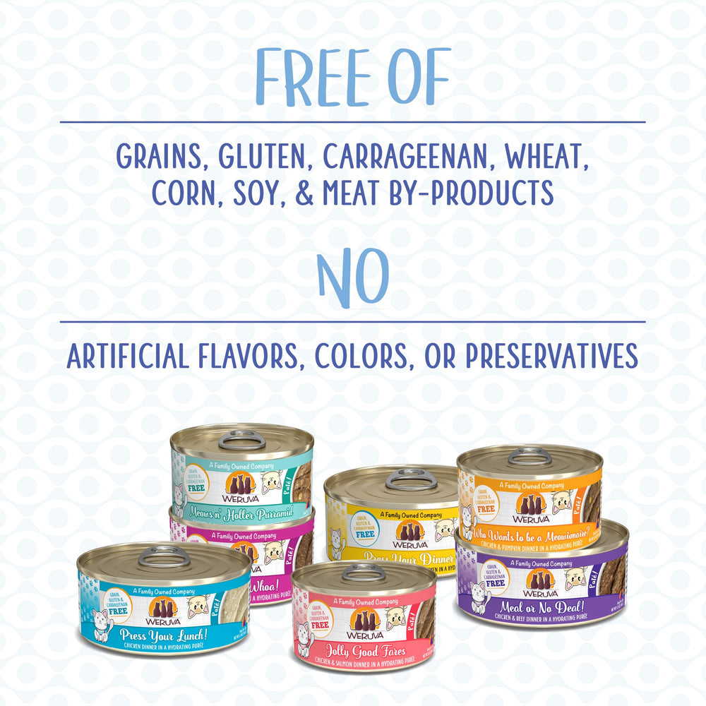 Paté de Pollo Weruva, lata 3 oz, sin colorantes ni conservantes