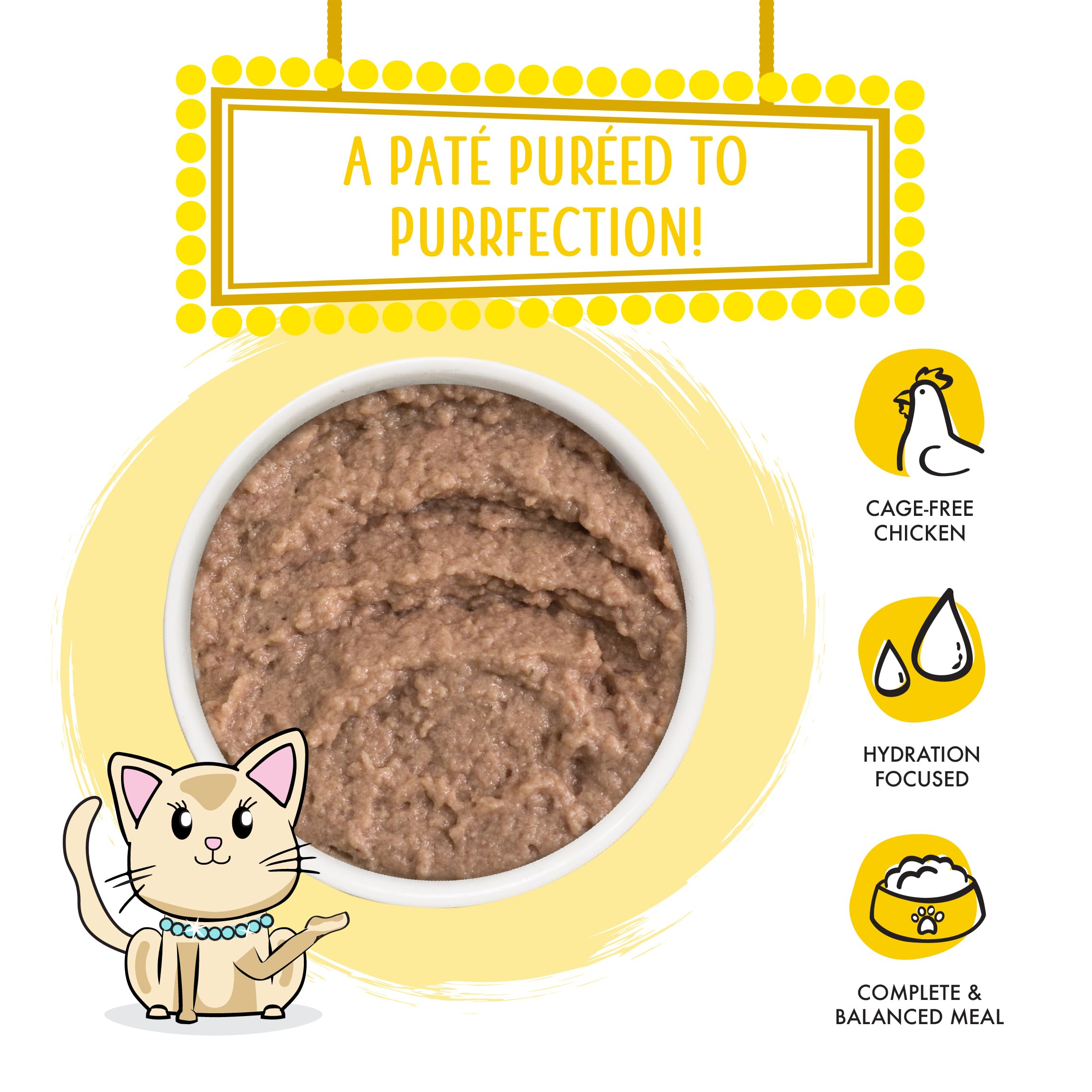 Paté Weruva sin granos para gato, opción apta para dietas sensibles.