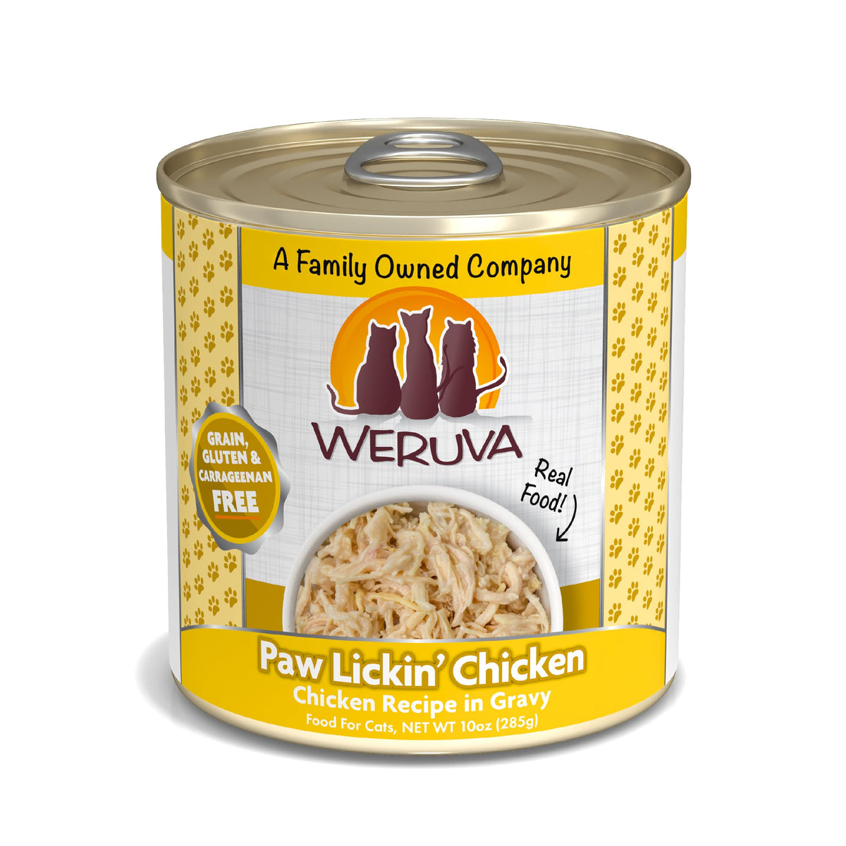 Weruva Paw Lickin’ Chicken lata en salsa, ayuda a la hidratación diaria del gato
