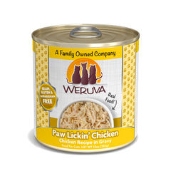 Weruva Paw Lickin’ Chicken lata en salsa, ayuda a la hidratación diaria del gato