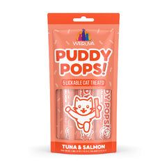 Weruva Puddy Pops en tubo de 0,5 oz, pack de 5 para lamido diario