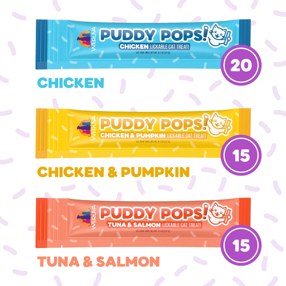 Puddy Pops libre de granos y gluten, sin aditivos.